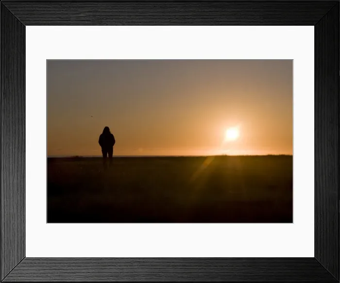 Framed Print : Tourist admiring the midnightsun, Breidavik, Westfj?rds, Iceland, Polar Regions Framed Print : Tourist admiring the midnightsun, Breidavik, Westfj?rds, Iceland, Polar Regions