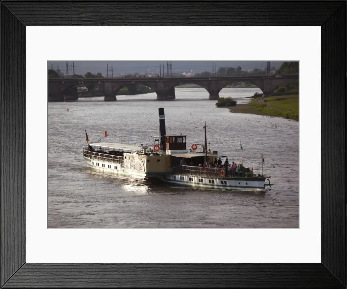 Framed Print : Paddlesteamer cruise ship on River Elbe, Dresden, Saxony, Germany, Europe Framed Print : Paddlesteamer cruise ship on River Elbe, Dresden, Saxony, Germany, Europe
