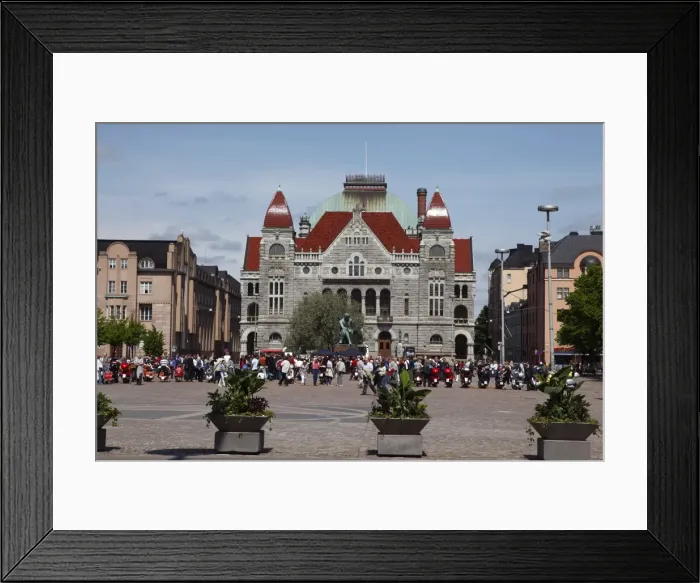 Framed Print : Finnish National Theatre, Central Railway Station Square, Helsinki, Finland