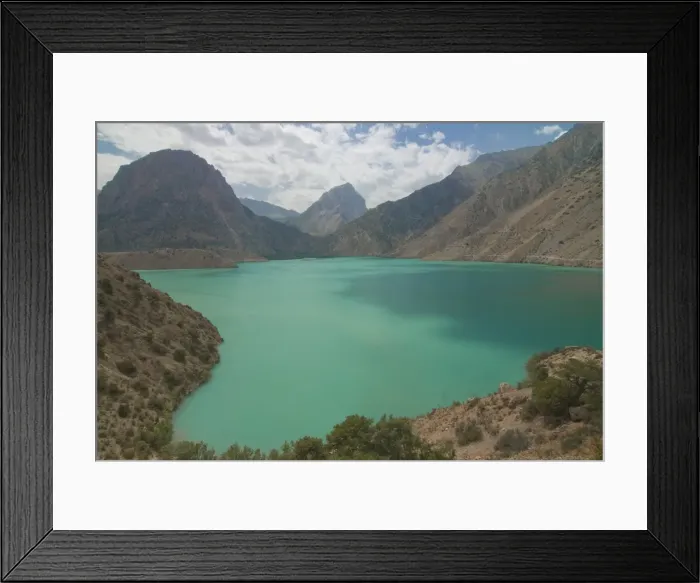 Framed Print : Iskanderkul Lake, Fann mountains, Tajikistan, Central Asia Framed Print : Iskanderkul Lake, Fann mountains, Tajikistan, Central Asia