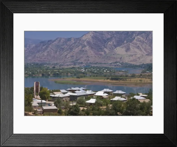 Framed Print : The town of Nurek near Nurek Dam, Tajikistan, Central Asia, Asia Framed Print : The town of Nurek near Nurek Dam, Tajikistan, Central Asia, Asia