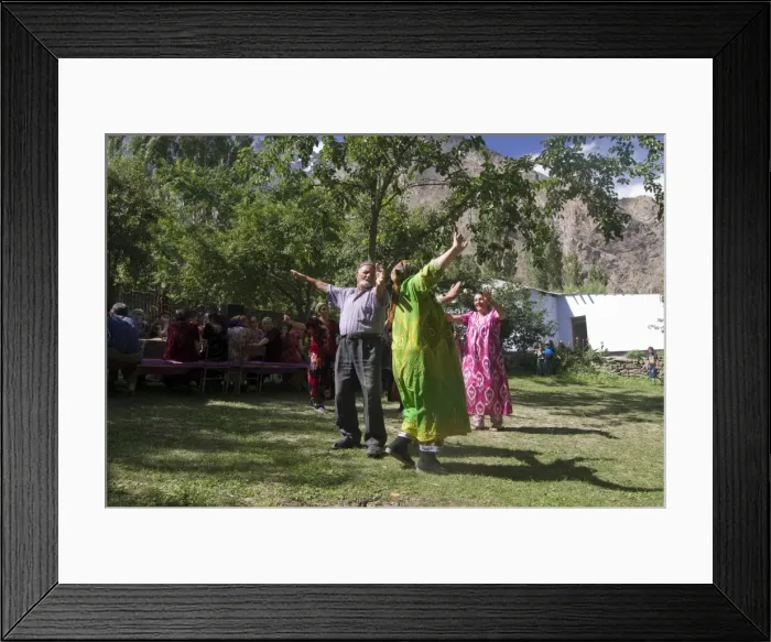 Framed Print : People dance at a traditional Pamiri wedding, Bartang valley, Tajikistan Framed Print : People dance at a traditional Pamiri wedding, Bartang valley, Tajikistan