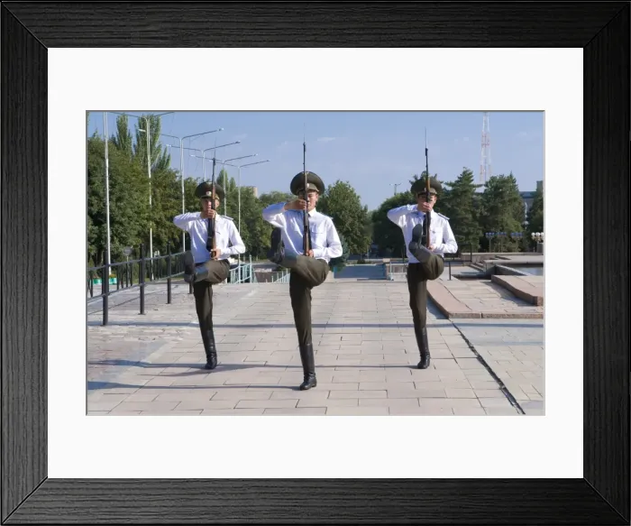 Framed Print : Soldiers on parade, Ala Too Square, Bishkek, Kyrgyzstan, Central Asia, Asia Framed Print : Soldiers on parade, Ala Too Square, Bishkek, Kyrgyzstan, Central Asia, Asia