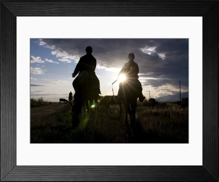 Framed Print : Silhouette of Kyrgyz herders, Karakol, Kyrgyzstan, Central Asia Framed Print : Silhouette of Kyrgyz herders, Karakol, Kyrgyzstan, Central Asia