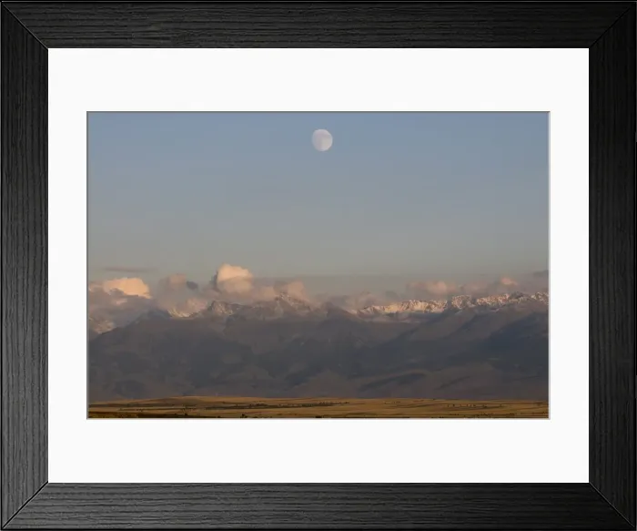 Framed Print : Full moon above the central Tian Shan mountain range, Kyrgyzstan, Central Asia, Asia Framed Print : Full moon above the central Tian Shan mountain range, Kyrgyzstan, Central Asia, Asia