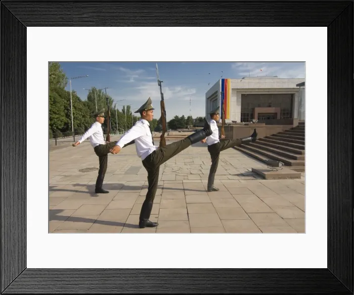 Framed Print : Soldiers at Ala-Too Square, Bishkek, Kyrgyzstan, Central Asia, Asia Framed Print : Soldiers at Ala-Too Square, Bishkek, Kyrgyzstan, Central Asia, Asia