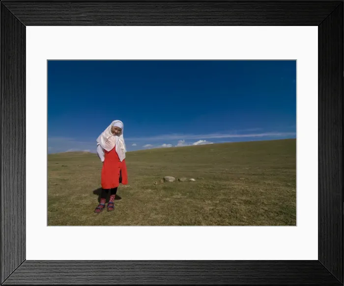 Framed Print : Friendly Nomad girl, Song Kol, Kyrgyzstan, Central Asia, Asia Framed Print : Friendly Nomad girl, Song Kol, Kyrgyzstan, Central Asia, Asia