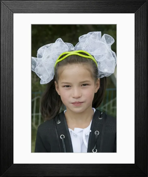 Framed Print : Portrait of girl in traditional clothes, Torugart, Kyrgyzstan, Central Asia, Asia Framed Print : Portrait of girl in traditional clothes, Torugart, Kyrgyzstan, Central Asia, Asia
