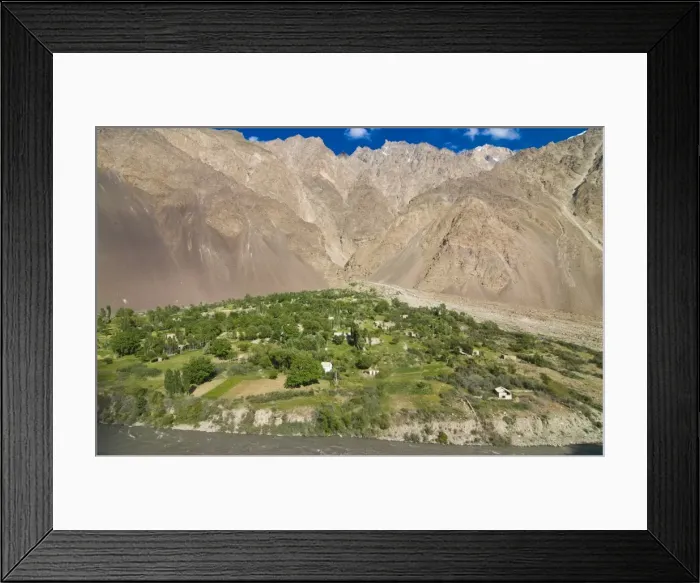 Framed Print : Settlement in Bartang Valley, Tajikistan, Central Asia Framed Print : Settlement in Bartang Valley, Tajikistan, Central Asia