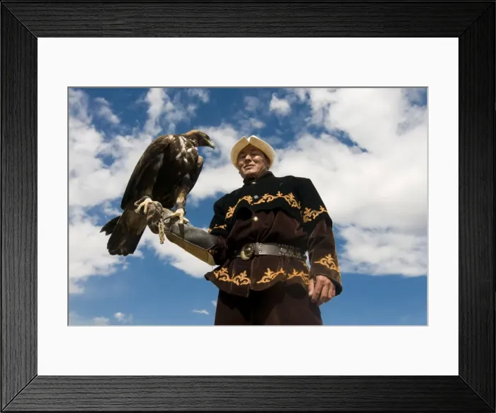 Framed Print : Man with his goshawk, Kyrgyzstan, Central Asia, Asia Framed Print : Man with his goshawk, Kyrgyzstan, Central Asia, Asia