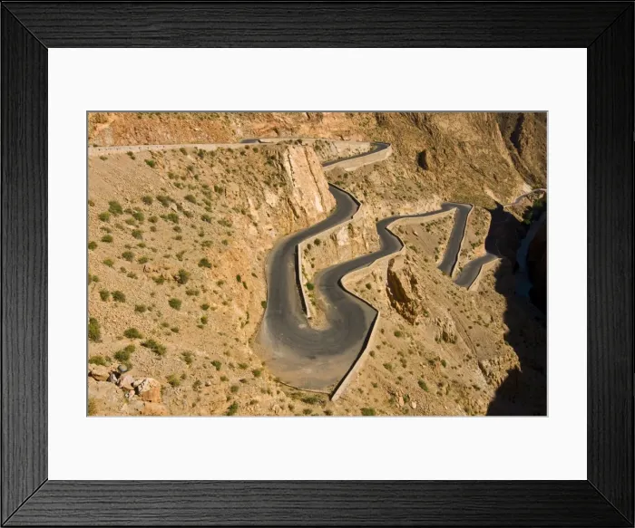 Framed Print : Zigzag road in the Dades Gorge, Atlas Mountains, Morocco, North Africa, Africa Framed Print : Zigzag road in the Dades Gorge, Atlas Mountains, Morocco, North Africa, Africa