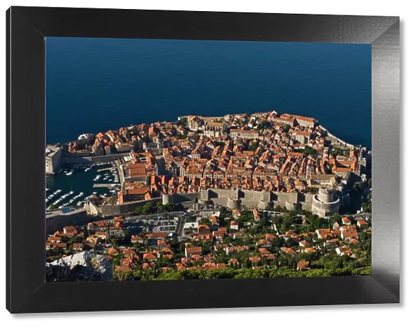 Overlooking the old town of Dubrovnik, UNESCO World Heritage Site, Croatia, Europe