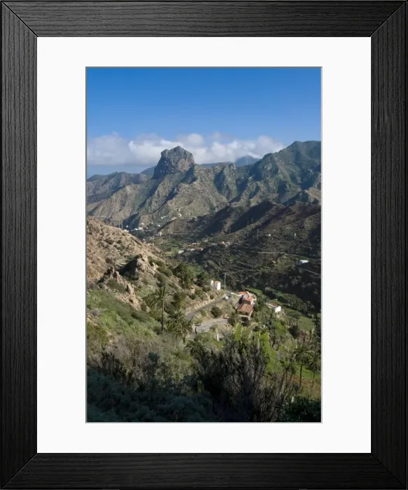 Framed Print : The valley of Vallehermoso, La Gomera, Canary Islands, Spain, Europe Framed Print : The valley of Vallehermoso, La Gomera, Canary Islands, Spain, Europe