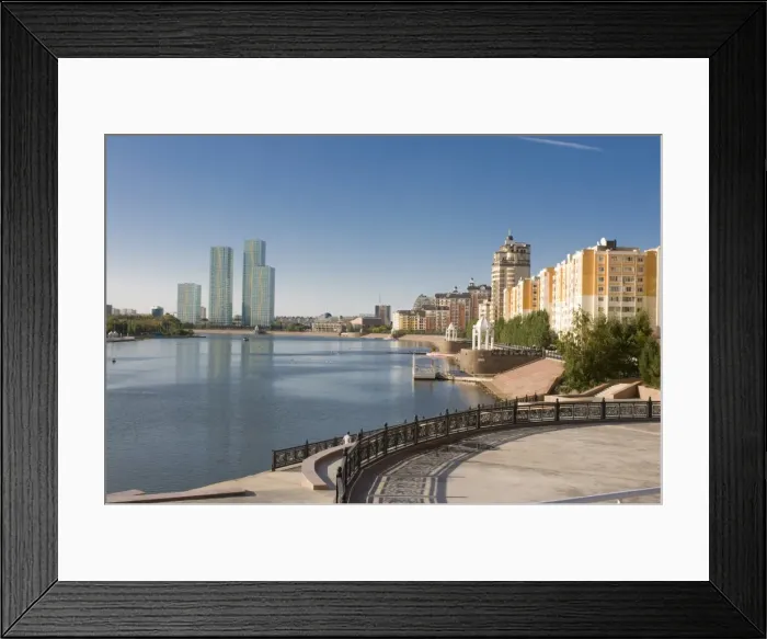 Framed Print : Skyline of Astana with skyscrapers, Astana, Kazakhstan, Central Asia