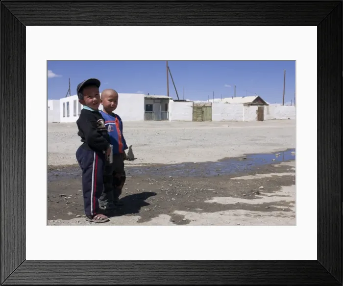 Framed Print : Young boys, Karakul, Tajikistan, Central Asia, Asia Framed Print : Young boys, Karakul, Tajikistan, Central Asia, Asia