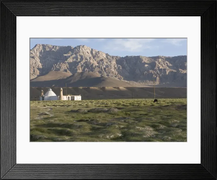 Framed Print : Stone Mosque in wide, rocky landscape, Murgab, Tajikistan, Central Asia Framed Print : Stone Mosque in wide, rocky landscape, Murgab, Tajikistan, Central Asia