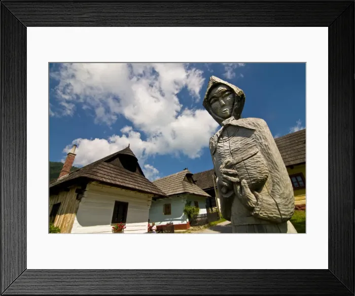 Framed Print : Wooden statue at the entrance to Vlkolinec, UNESCO World Heritage Site, Slovakia, Europe Framed Print : Wooden statue at the entrance to Vlkolinec, UNESCO World Heritage Site, Slovakia, Europe