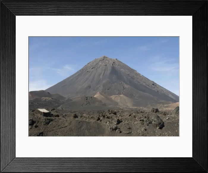 Framed Print : Stonehouse near volcano on Fogo, Cape Verde, Africa