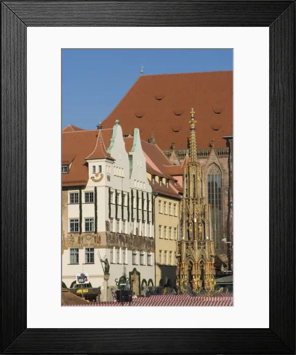 Framed Print : Schoene Brunnen (Beautiful Fountain), Nuremberg, Bavaria, Germany, Europe Framed Print : Schoene Brunnen (Beautiful Fountain), Nuremberg, Bavaria, Germany, Europe