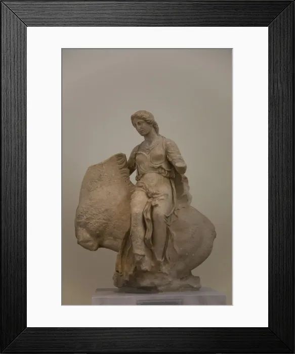 Framed Print : Statue of a Nereid, or Aura, on horseback, found in Epidauros, National Archaeological Museum Framed Print : Statue of a Nereid, or Aura, on horseback, found in Epidauros, National Archaeological Museum