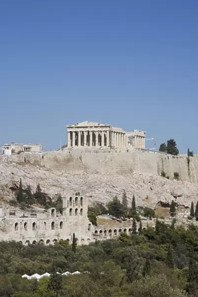 The Parthenon temple and Acropolis, UNESCO World Heritage Site, Athens, Greece, Europe