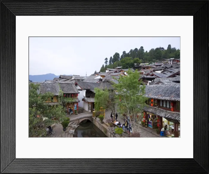 Framed Print : Naxi minority women dancing in Sifang Square, Old Town, Lijiang, UNESCO World Heritage Site Framed Print : Naxi minority women dancing in Sifang Square, Old Town, Lijiang, UNESCO World Heritage Site