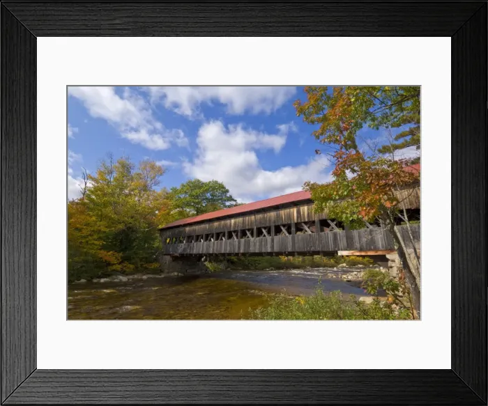 Framed Print : Traditional covered bridge over the Swift River, Albany near North Conway Framed Print : Traditional covered bridge over the Swift River, Albany near North Conway
