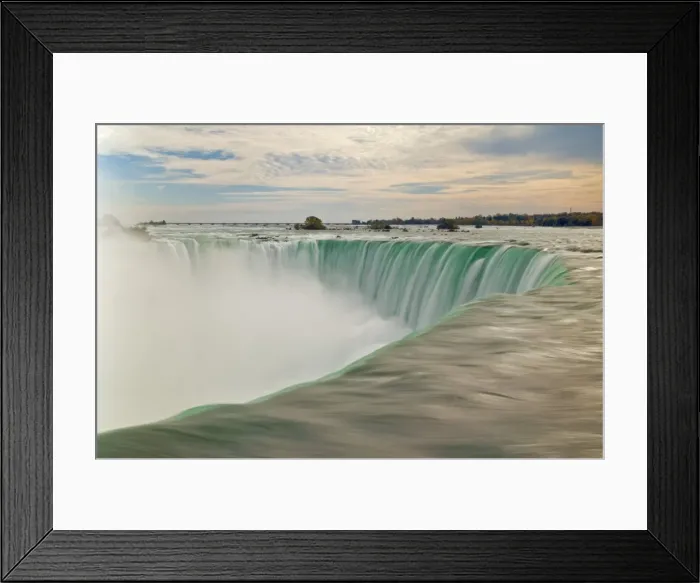 Framed Print : Blurry slow motion water at the top of the Horseshoe Falls waterfall on the Niagara River Framed Print : Blurry slow motion water at the top of the Horseshoe Falls waterfall on the Niagara River
