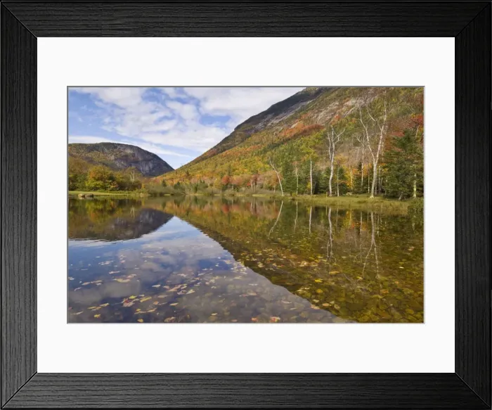 Framed Print : Autumn colours reflected in the Willey Pond, Crawford Notch State Park route 302 Framed Print : Autumn colours reflected in the Willey Pond, Crawford Notch State Park route 302