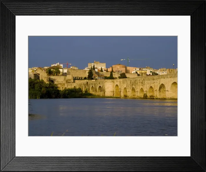 Framed Print : Roman bridge, Merida, Extremadura, Spain, Europe Framed Print : Roman bridge, Merida, Extremadura, Spain, Europe