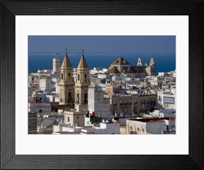 Framed Print : Iglesia del Carmen, San Antonio skyline, Cadiz, Andalucia, Spain, Europe