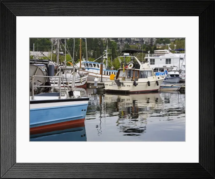 Framed Print : Fishermens Terminal, Seattle, Washington State, United States of America Framed Print : Fishermens Terminal, Seattle, Washington State, United States of America