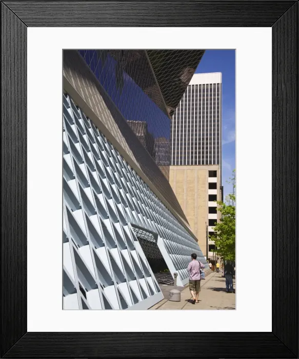 Framed Print : Seattle Public Library, Seattle, Washington State, United States of America Framed Print : Seattle Public Library, Seattle, Washington State, United States of America