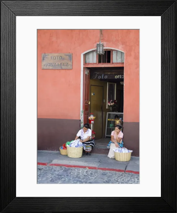Framed Print : Street vendors, Antigua City, Guatemala, Central America Framed Print : Street vendors, Antigua City, Guatemala, Central America
