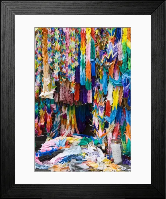 Framed Print : Origami wreaths at Atomic Bomb Hypocenter, Nagasaki, Kyushu Region, Japan, Asia Framed Print : Origami wreaths at Atomic Bomb Hypocenter, Nagasaki, Kyushu Region, Japan, Asia