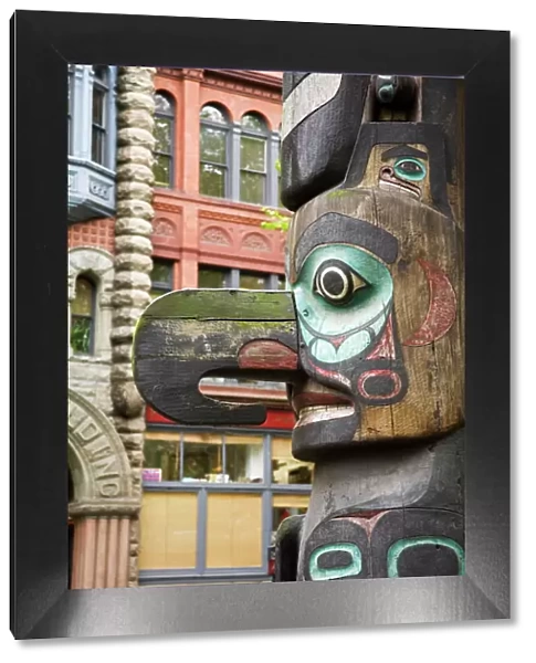 Totem Pole in Pioneer Square, Seattle, Washington State, United States of America
