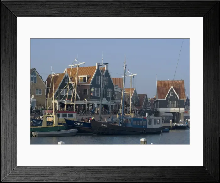 Framed Print : Harbour view, Volendam, Netherlands, Europe Framed Print : Harbour view, Volendam, Netherlands, Europe