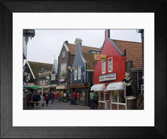 Framed Print : Town view, Volendam, Netherlands, Europe Framed Print : Town view, Volendam, Netherlands, Europe