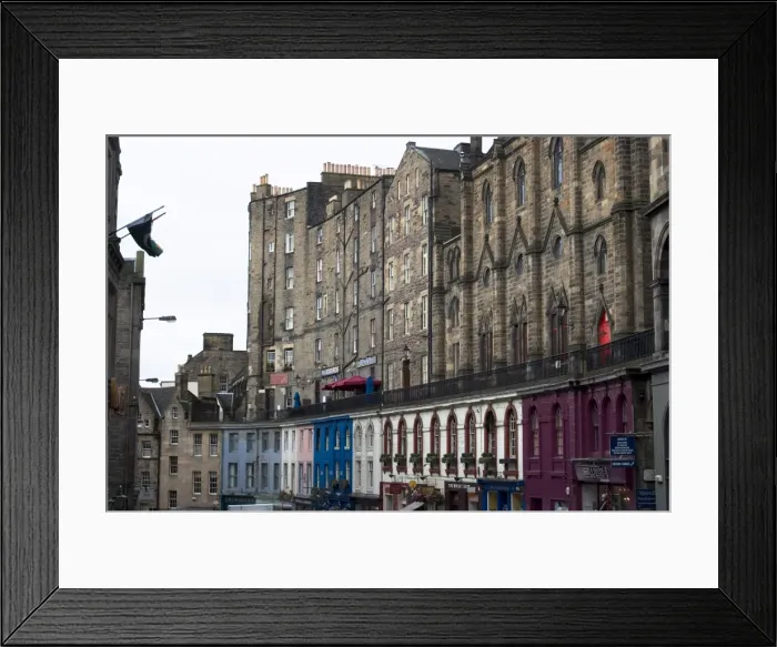 Framed Print : Victoria Street building details, Edinburgh, Scotland, United Kingdom, Europe