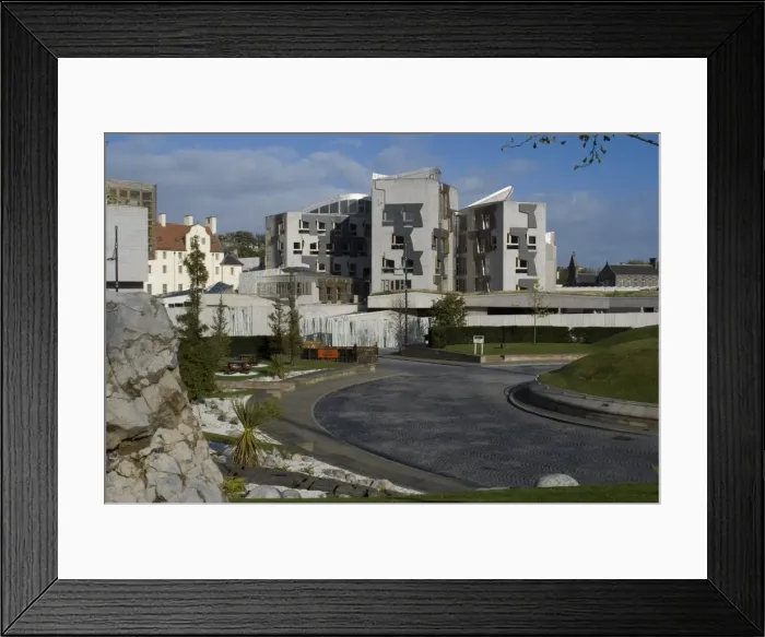 Framed Print : New Scottish Parliament building, architect Enric Miralles, Holyrood, Edinburgh Framed Print : New Scottish Parliament building, architect Enric Miralles, Holyrood, Edinburgh