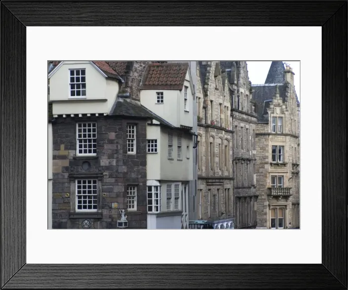 Framed Print : Building details on lower Royal Mile, Edinburgh, Scotland, United Kingdom, Europe Framed Print : Building details on lower Royal Mile, Edinburgh, Scotland, United Kingdom, Europe