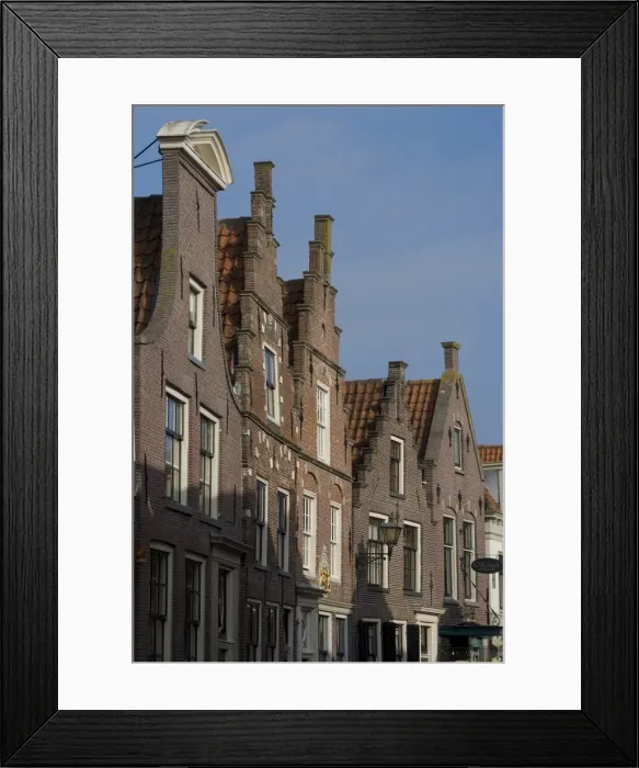 Framed Print : Town gables, Edam, Netherlands, Europe Framed Print : Town gables, Edam, Netherlands, Europe