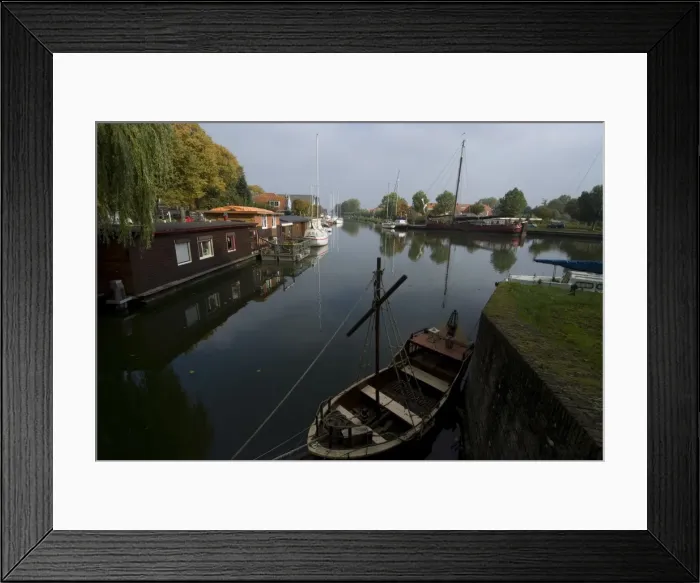 Framed Print : View from Edam towards Markemeer, Netherlands, Europe Framed Print : View from Edam towards Markemeer, Netherlands, Europe