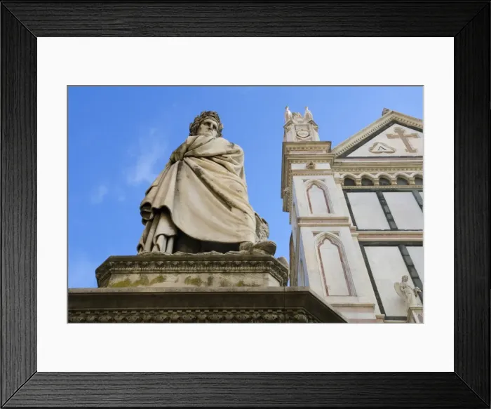 Framed Print : Statue of Dante Alighieri, Santa Croce, Florence (Firenze), UNESCO World Heritage Site Framed Print : Statue of Dante Alighieri, Santa Croce, Florence (Firenze), UNESCO World Heritage Site