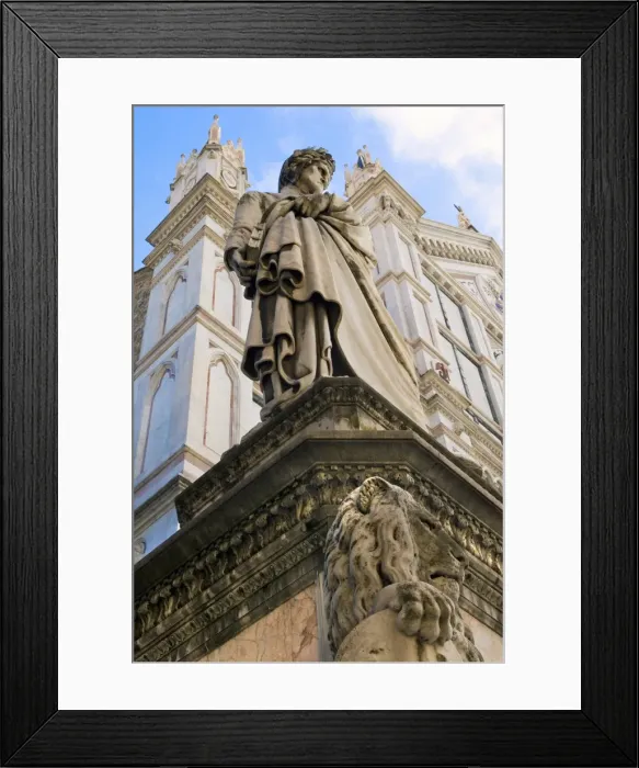 Framed Print : Statue of Dante Alighieri, Santa Croce, Florence (Firenze), UNESCO World Heritage Site Framed Print : Statue of Dante Alighieri, Santa Croce, Florence (Firenze), UNESCO World Heritage Site