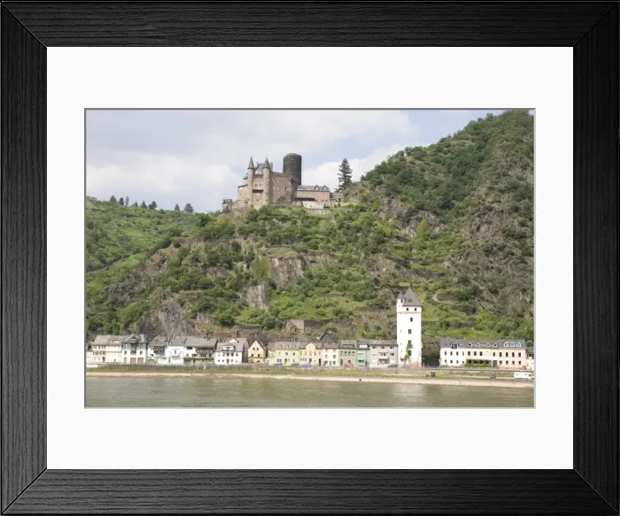 Framed Print : St. Goarshausen, by the Loreley along the Rhine River, Rhineland-Palatinate Framed Print : St. Goarshausen, by the Loreley along the Rhine River, Rhineland-Palatinate