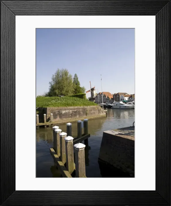 Framed Print : The port of Willemstad, Holland, Europe Framed Print : The port of Willemstad, Holland, Europe