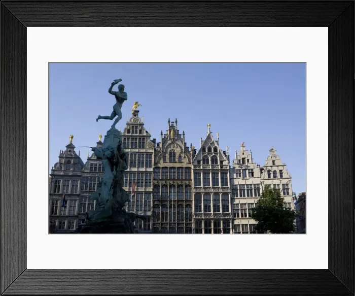 Framed Print : Old town market square, Antwerp, Belgium, Europe Framed Print : Old town market square, Antwerp, Belgium, Europe
