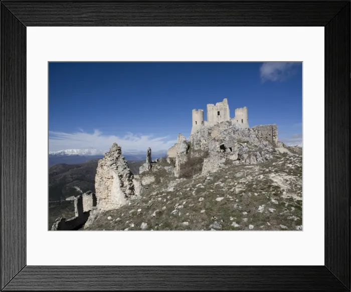 Framed Print : The castle of Rocca Calscio, Abruzzi, Italy, Europe Framed Print : The castle of Rocca Calscio, Abruzzi, Italy, Europe