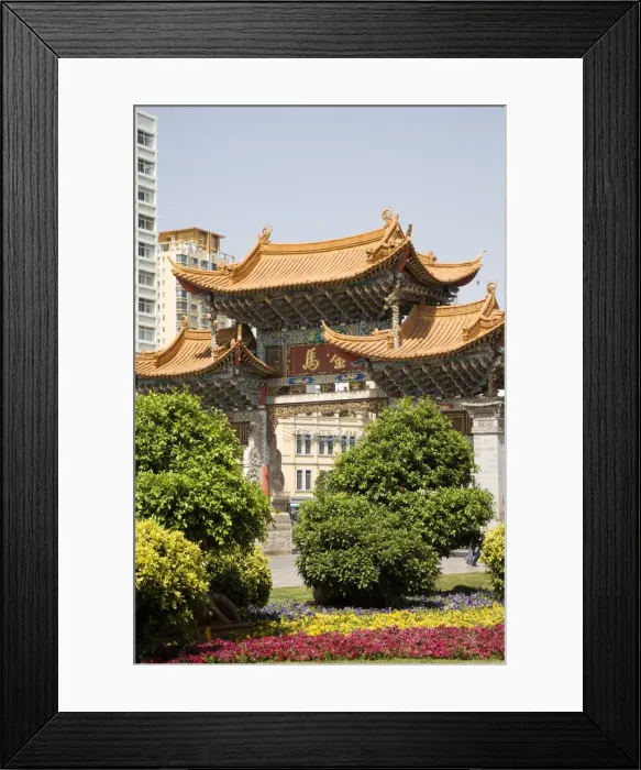 Framed Print : Gate in Jinbi Lu street, Kunming, Yunnan Province, China, Asia Framed Print : Gate in Jinbi Lu street, Kunming, Yunnan Province, China, Asia